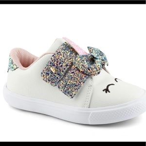 Mini Unicorn Sneakers white, pink and glitter